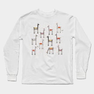 Llamas in a meadow Long Sleeve T-Shirt